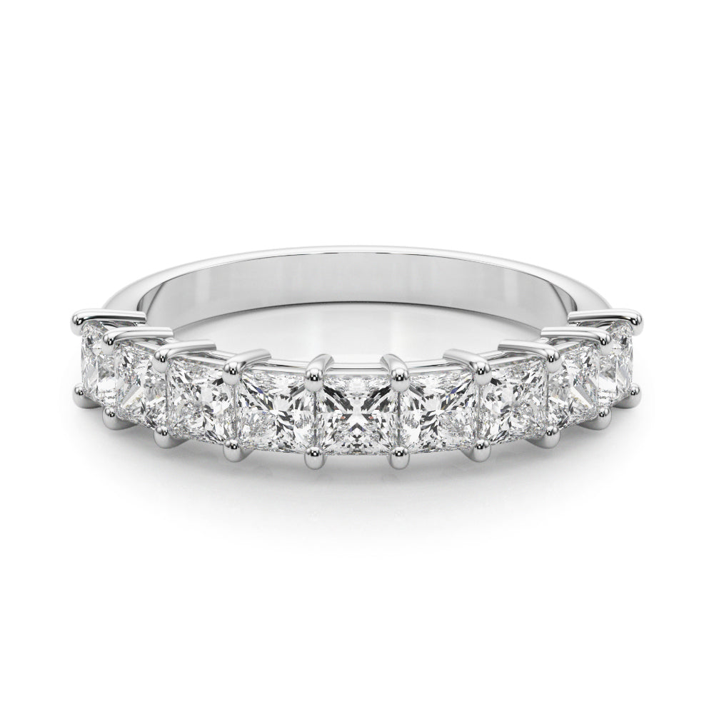 Platinum White 7/8 ct Square Diamond Ring