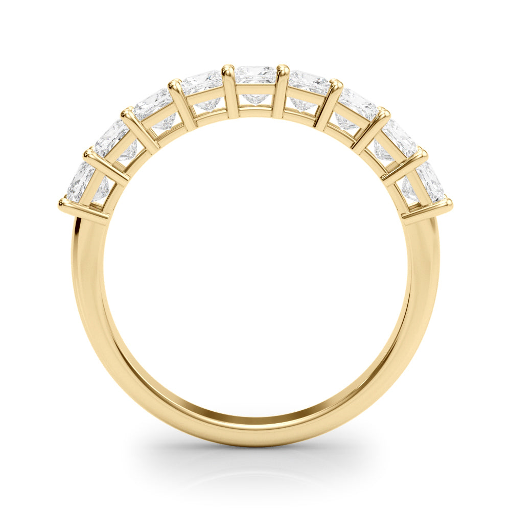 18K Yellow Gold Square Diamond Wedding Ring