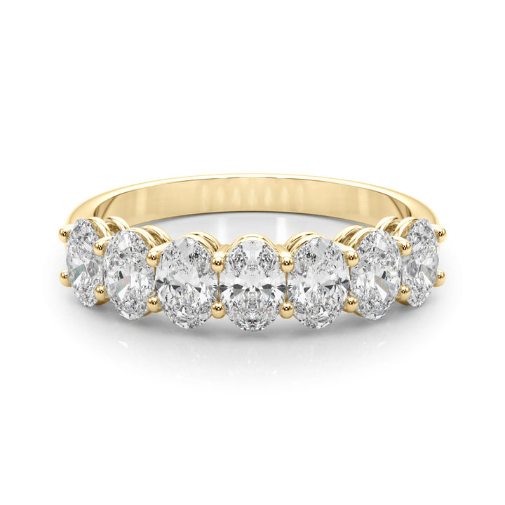 18K Yellow Gold Oval Diamond Wedding Ring