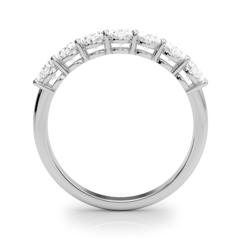 18K White Gold Oval Diamond Wedding Ring