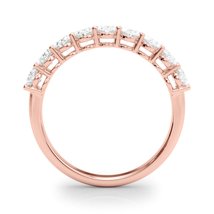 18K Rose Gold Oval Diamond Wedding Ring