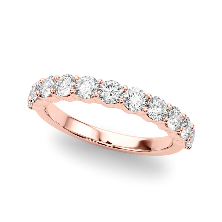 14K Rose Gold Multi-Stone Diamond Engagement Ring