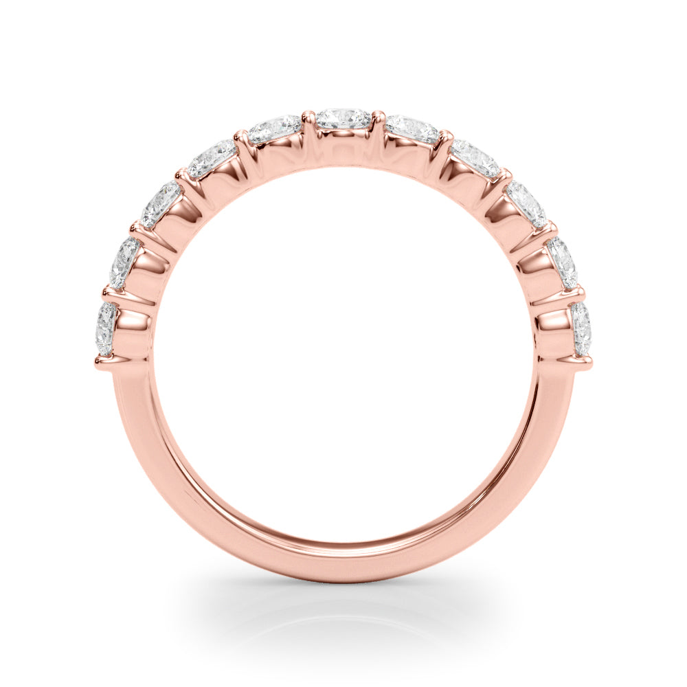 14K Rose Gold Multi-Stone Diamond Engagement Ring