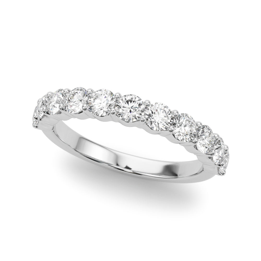 18K White Gold 1 CT Diamond Wedding Band