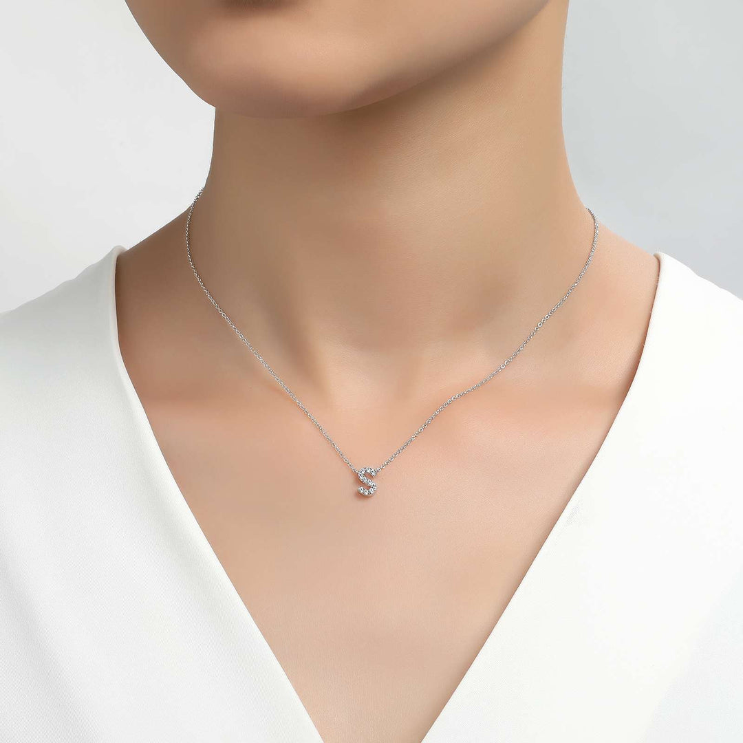Letter S Pendant Necklace