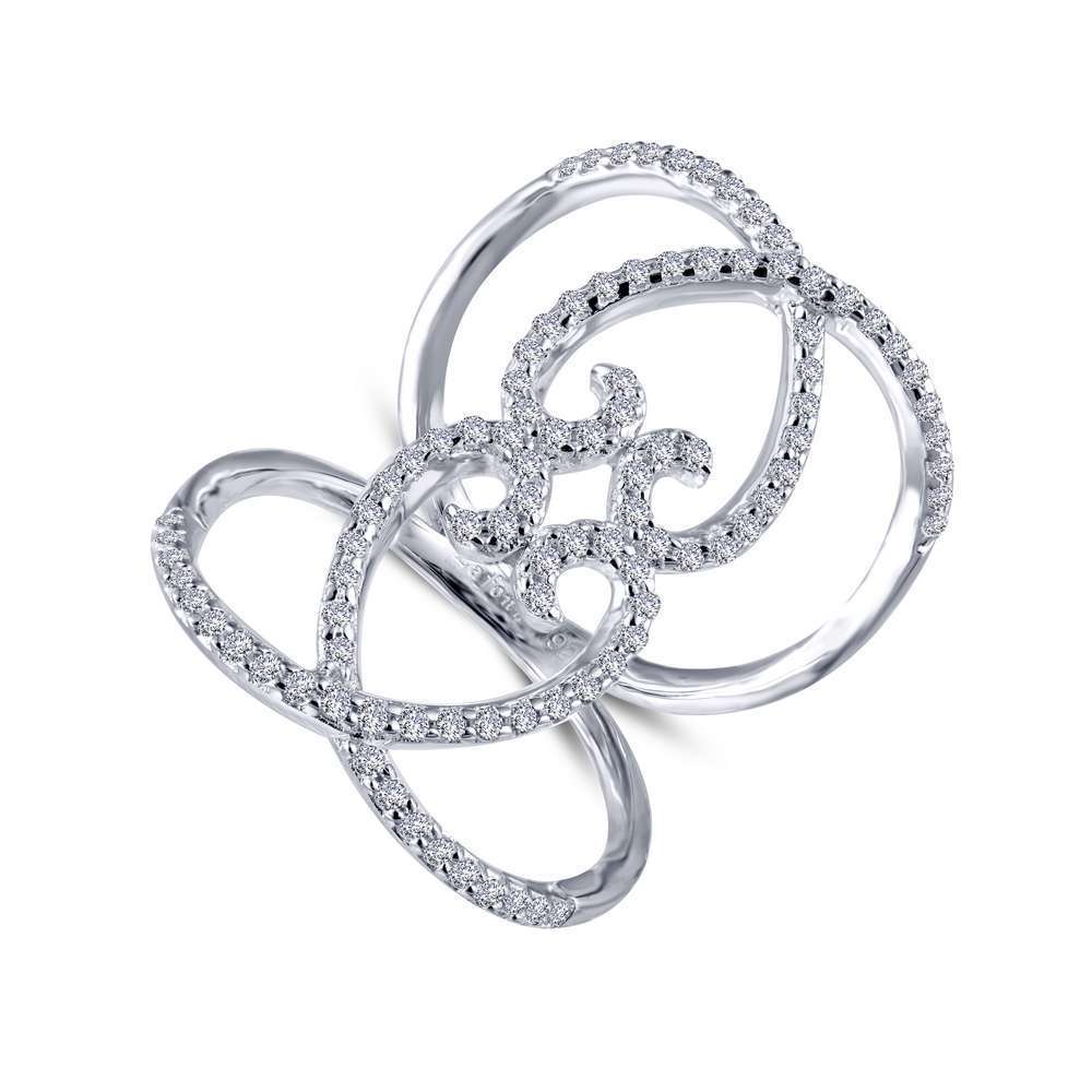 Double-Heart Open Ring