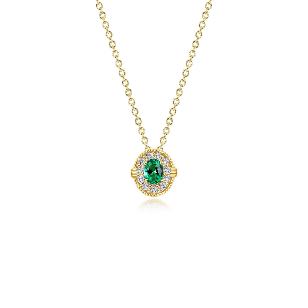 0.51 CTW Halo Necklace