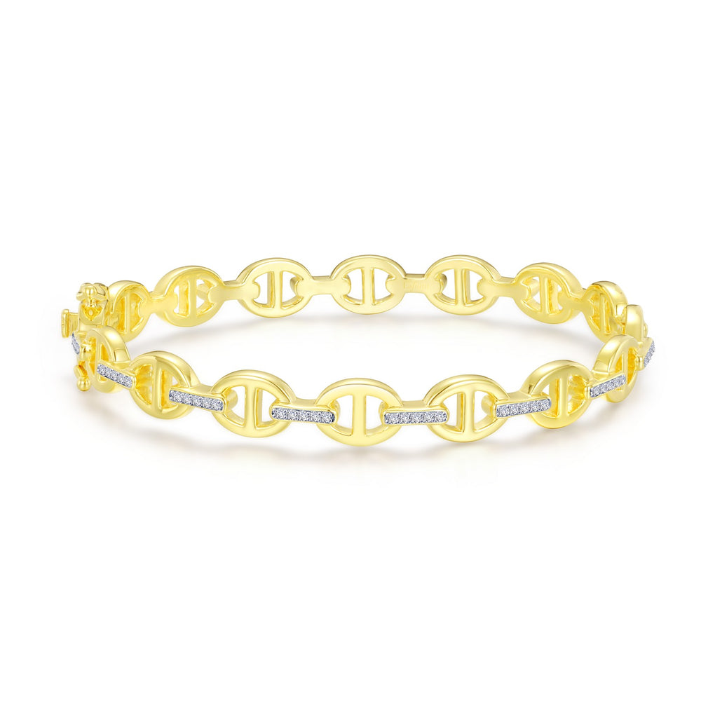 0.4 CTW Paperclip Bangle Bracelet