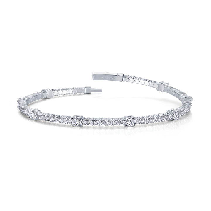 3.58 CTW Station Flexible Tennis Bracelet