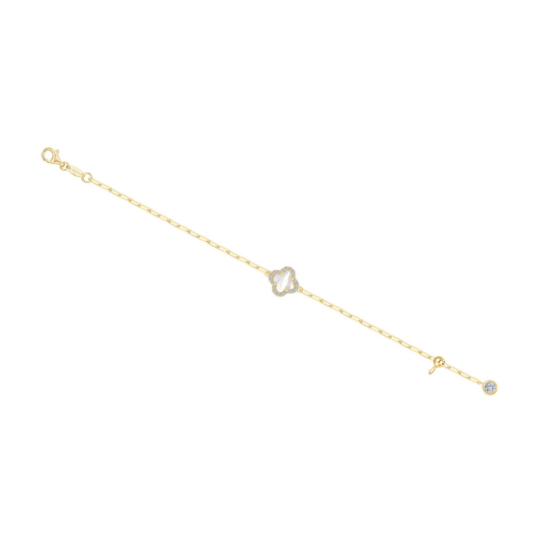 Mother-Of-Pearl Paperclip Bracelet
