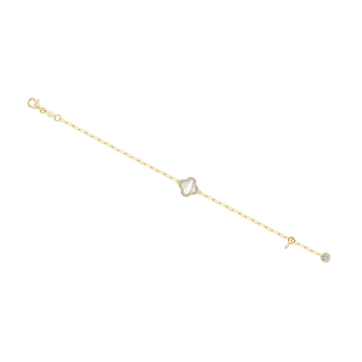 Mother-Of-Pearl Paperclip Bracelet
