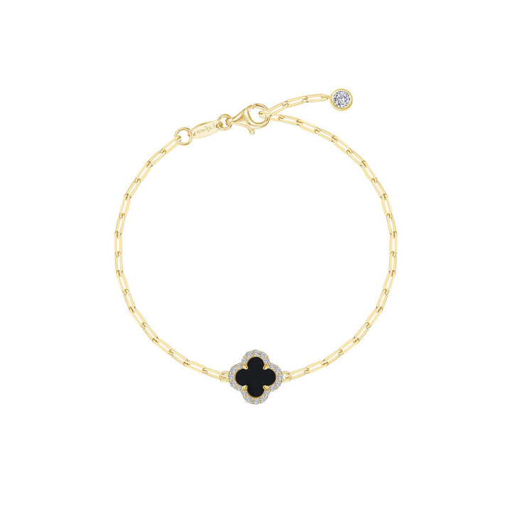Black Onyx Paperclip Bracelet