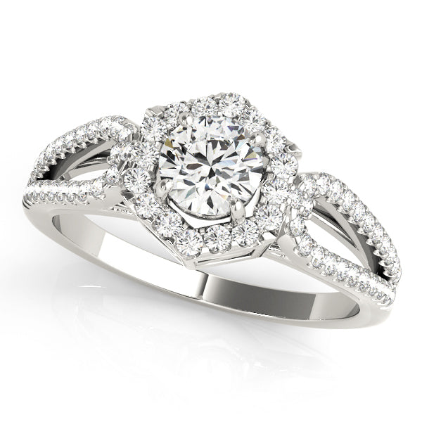 Halo Diamond Engagement Ring