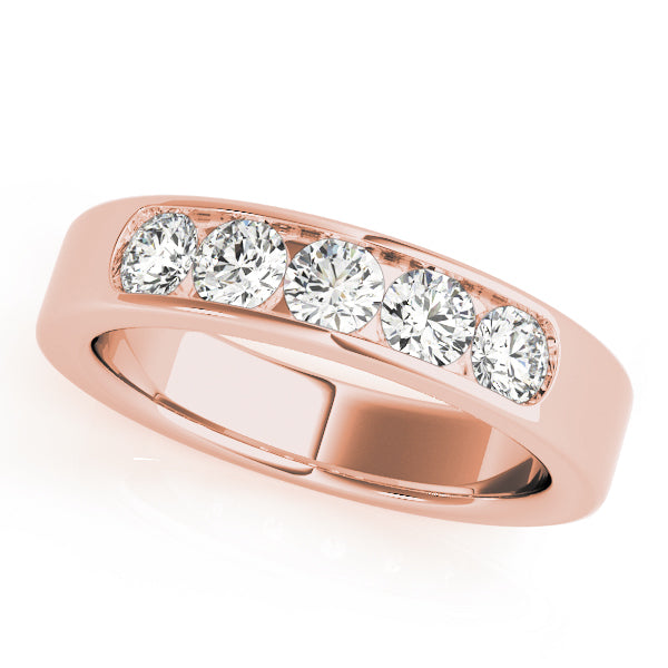 Rose Gold 1/4 CT Diamond Wedding Band
