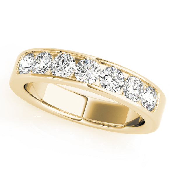 18K Yellow Gold Multi-Diamond Wedding Band