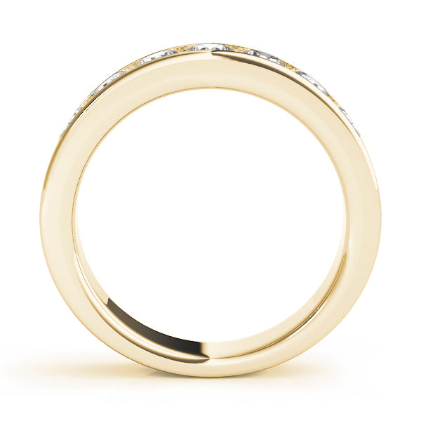 14K Yellow Gold Multi-Diamond Wedding Band