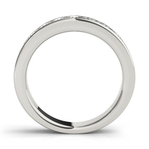 Platinum 9-Stone Round Diamond Wedding Band