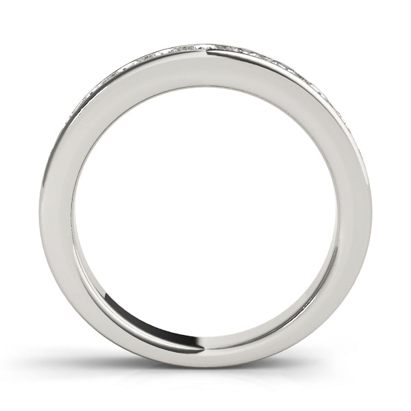 Platinum White Diamond Wedding Ring with 0.22 ctw