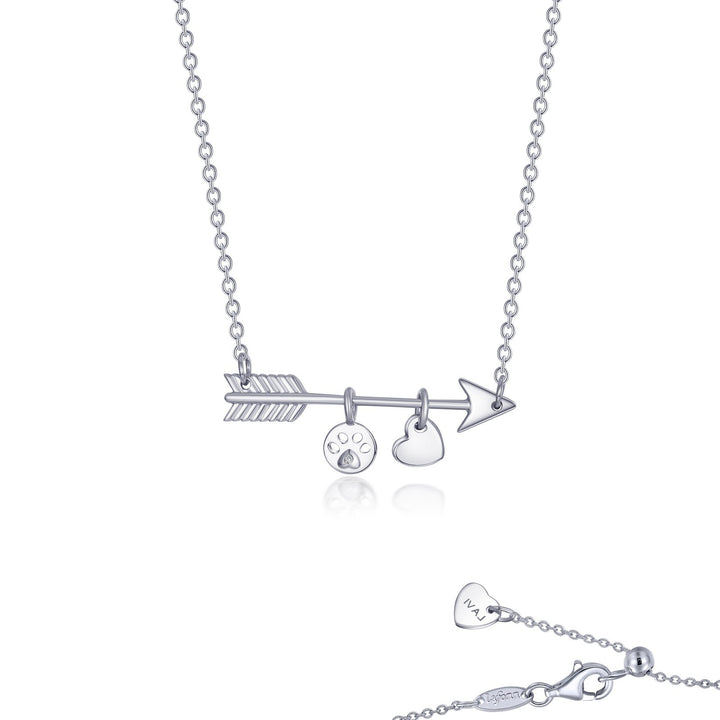Paw Print Love Necklace