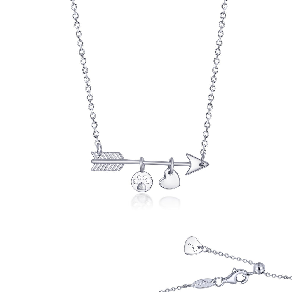 Paw Print Love Necklace