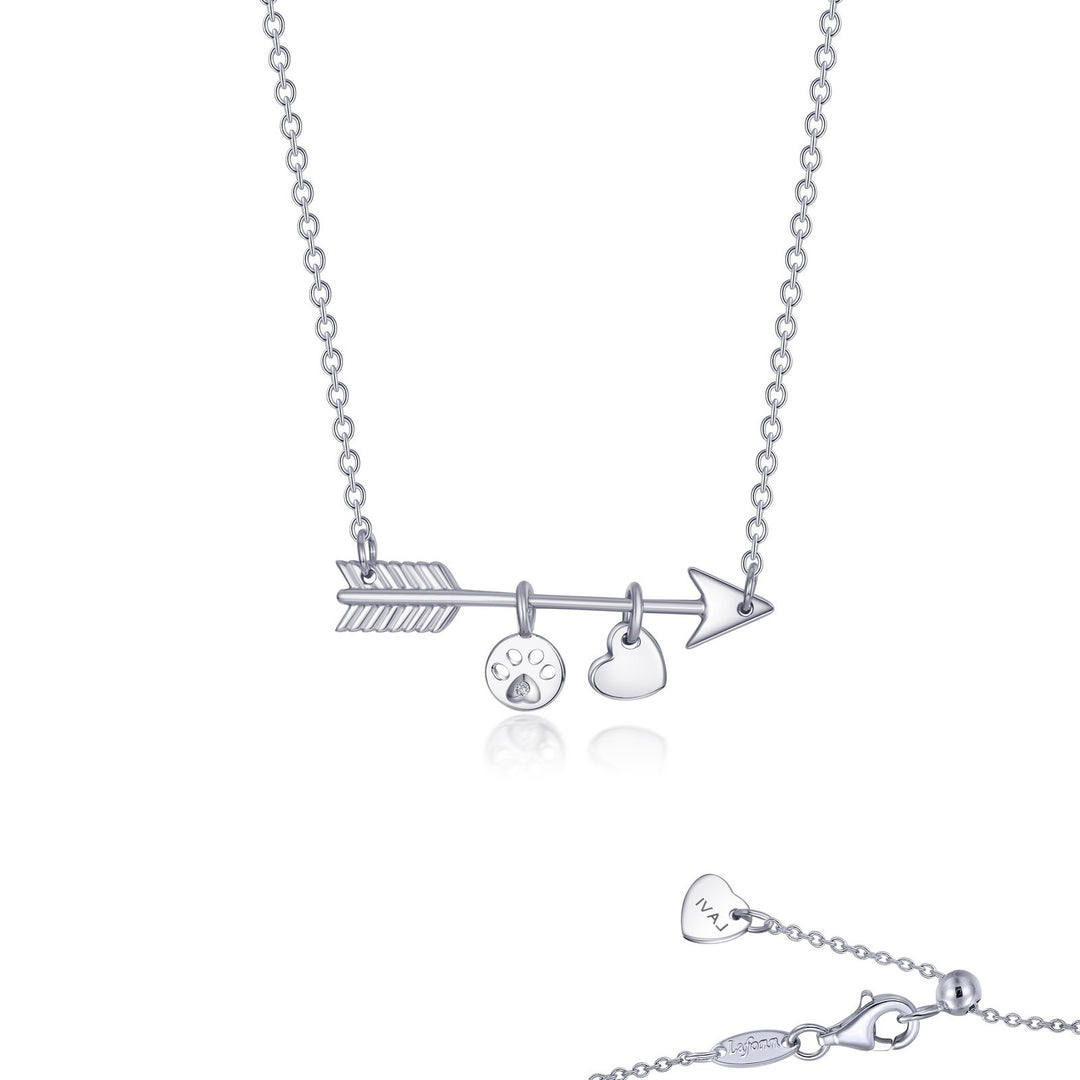 Paw Print Love Necklace