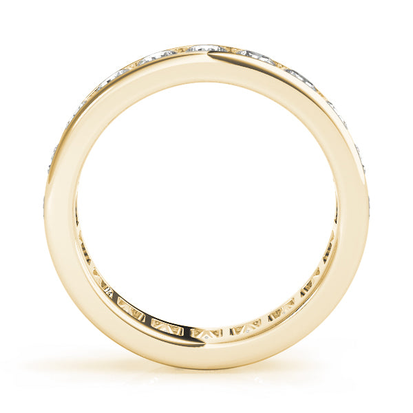 18K Yellow Gold 1/2 CT Diamond Wedding Band