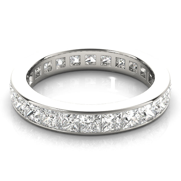 18K White Gold Multi-Diamond Wedding Band