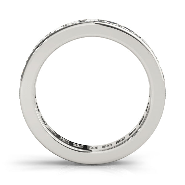 14K White Gold Multi-Diamond Wedding Band