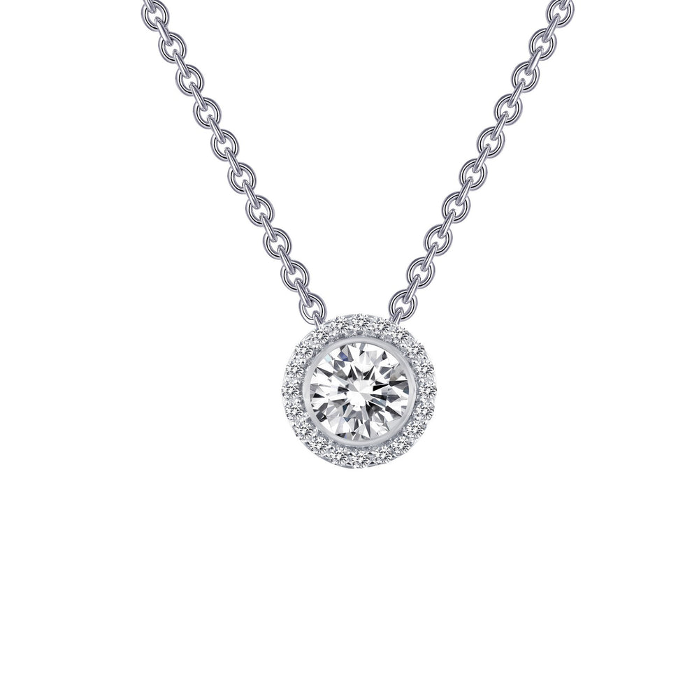0.56 CTW Halo Necklace