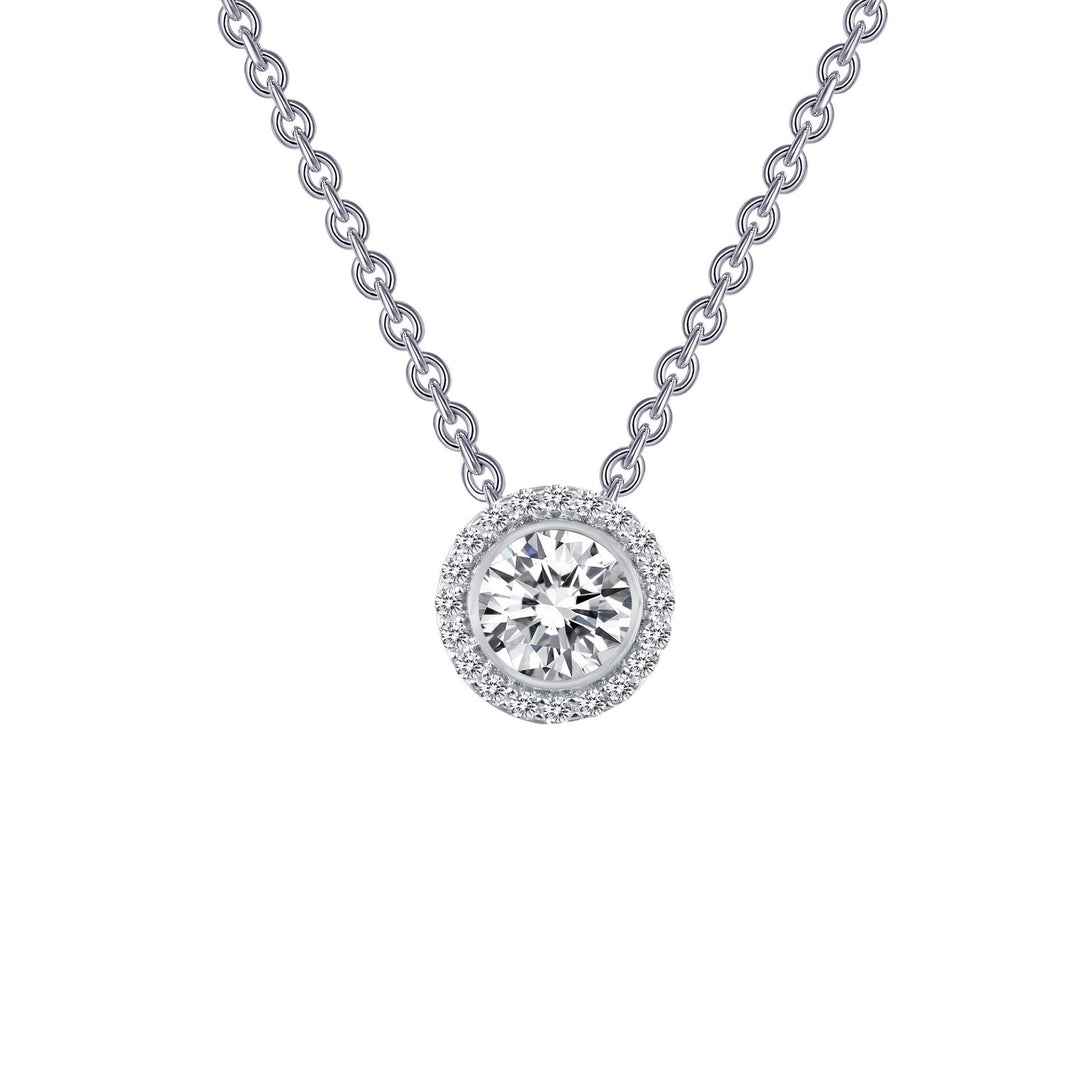 0.56 CTW Halo Necklace