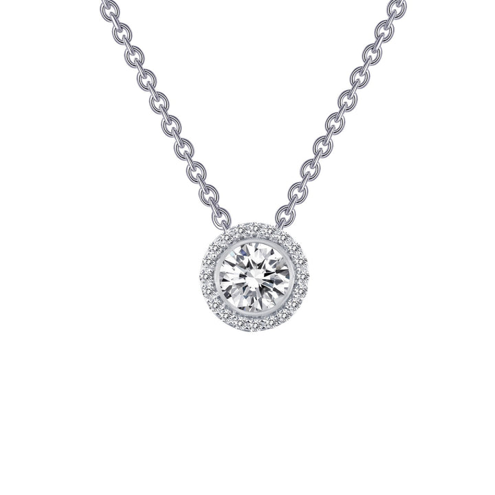0.56 CTW Halo Necklace