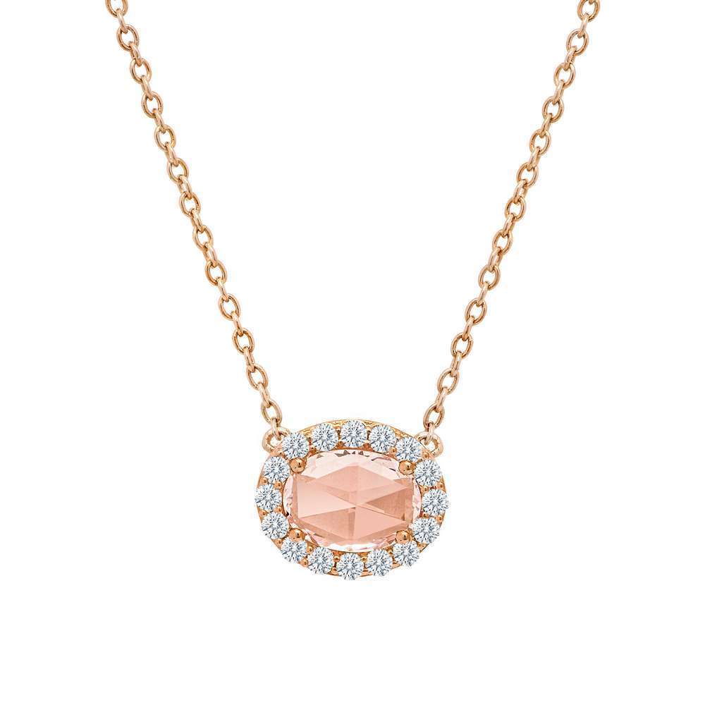 Oval Halo Necklace