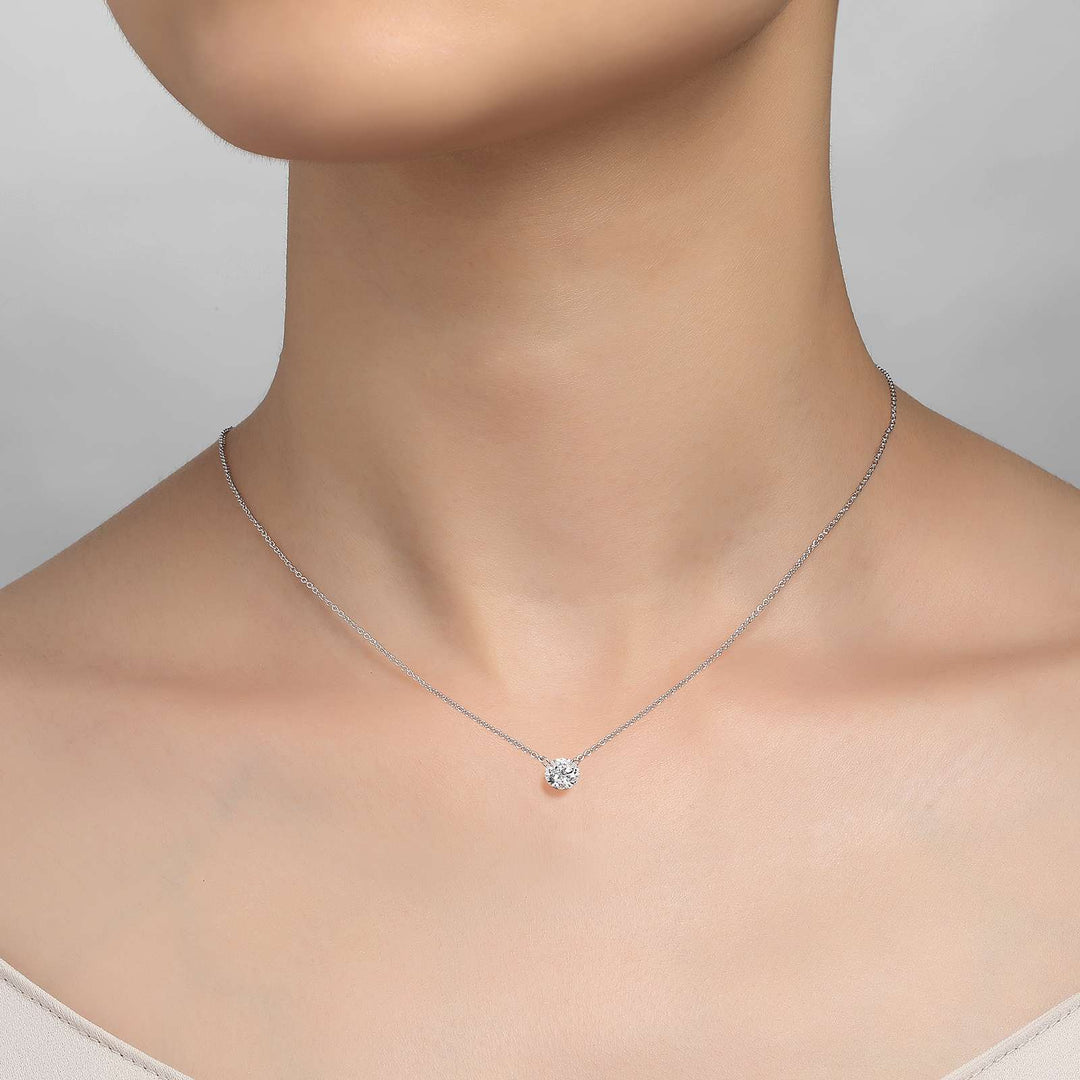 Frameless Solitaire Necklace
