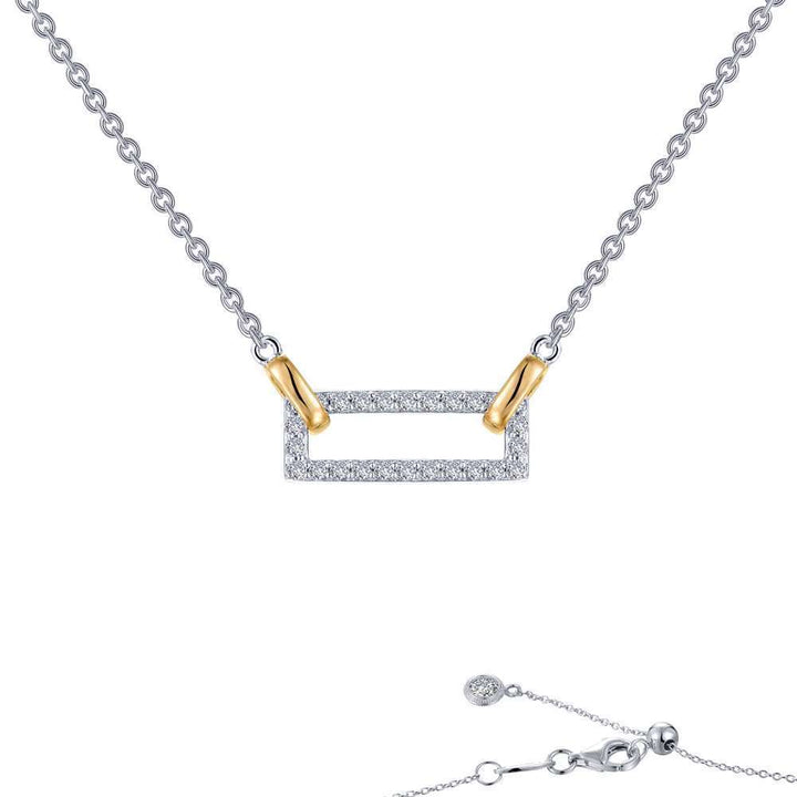 Open Rectangle Necklace