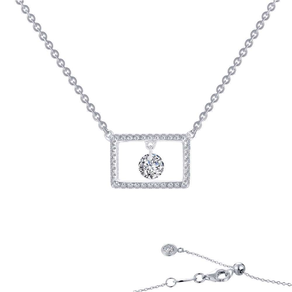 Open Rectangle Necklace