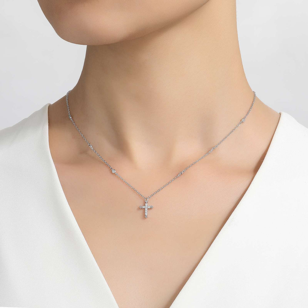 0.41 CTW Cross Necklace