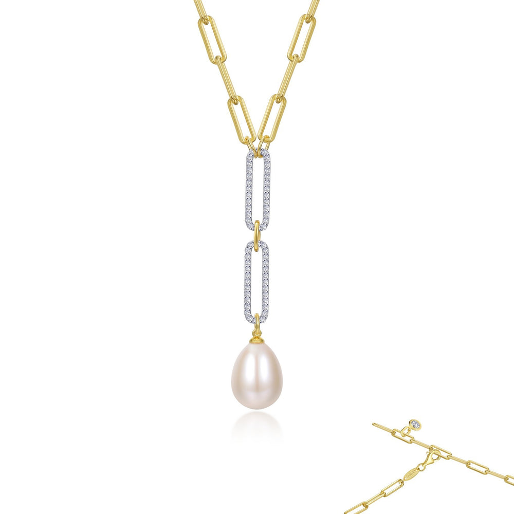 Paperclip Cultured FW Pearl Earrings