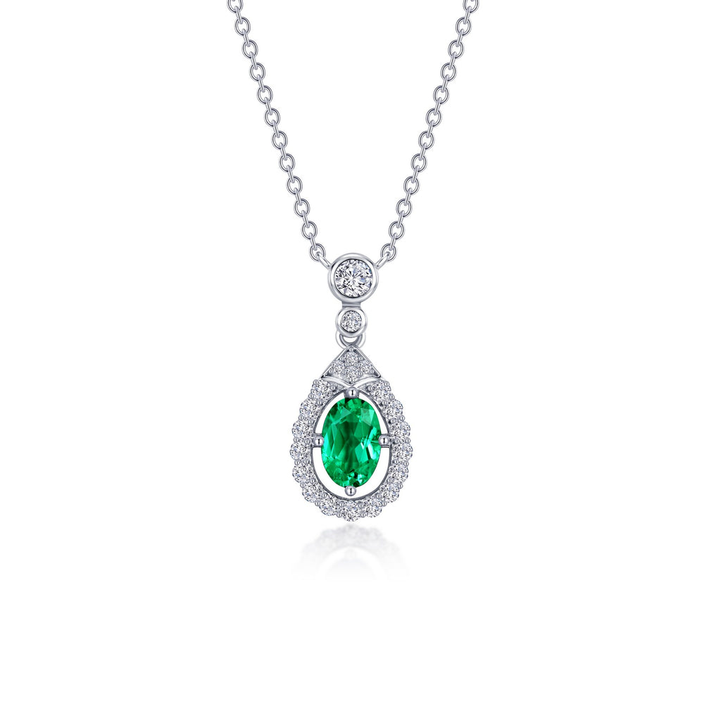 Oval Halo Necklace