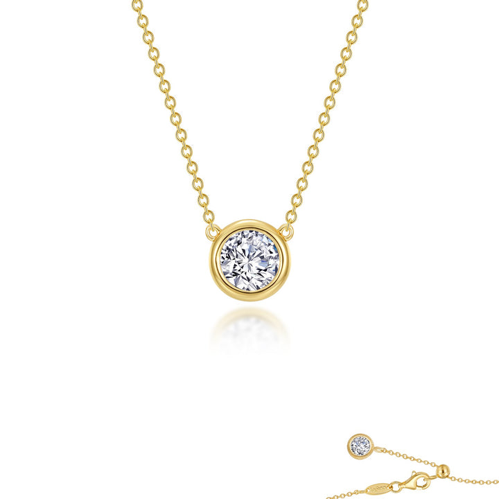 0.6 CTW Bezel-Set Solitaire Necklace