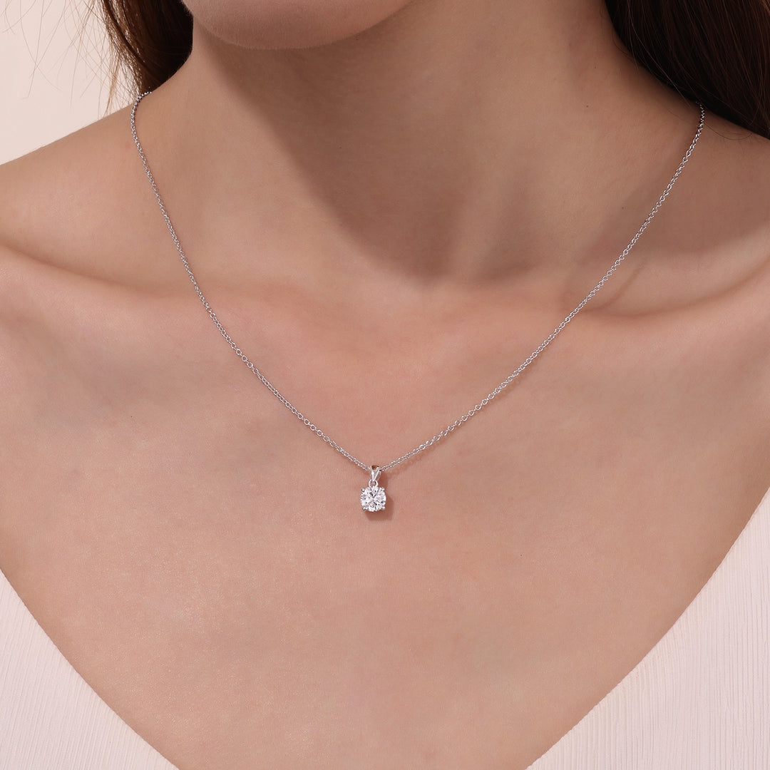 1 CTW 4-Prong Solitaire Necklace
