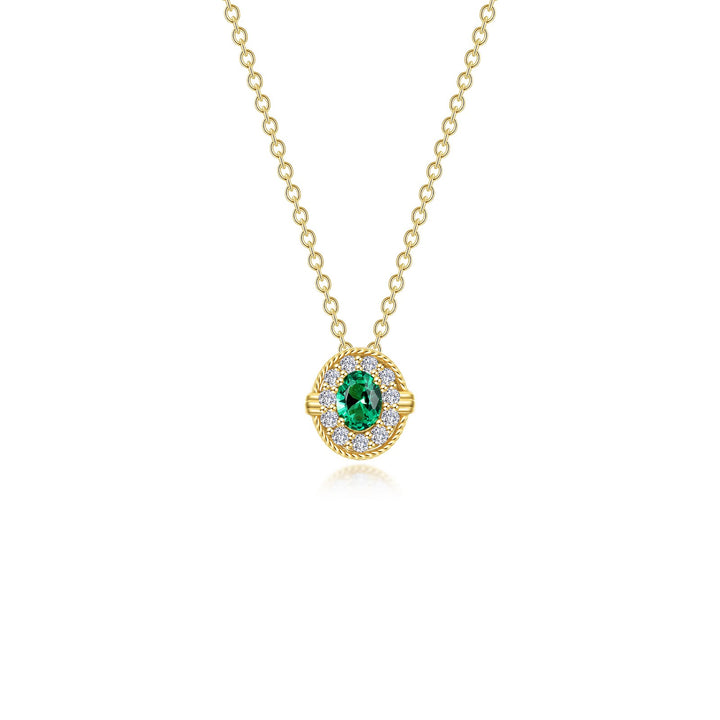 0.51 CTW Halo Necklace