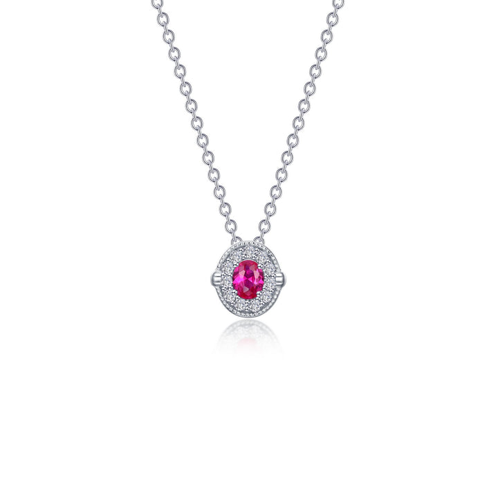 0.51 CTW Halo Necklace