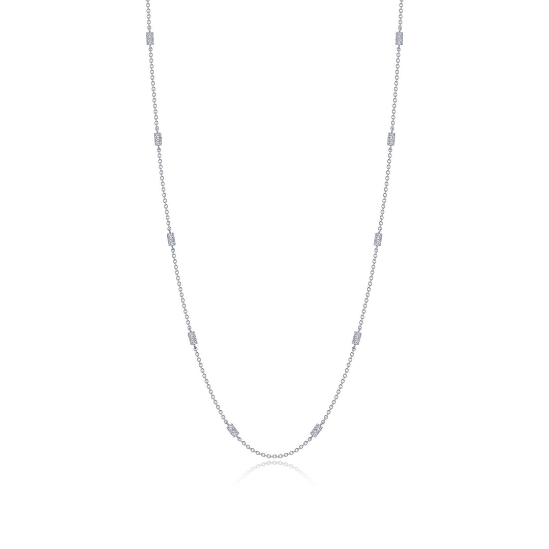 0.72 CTW Adjustable Station Necklace
