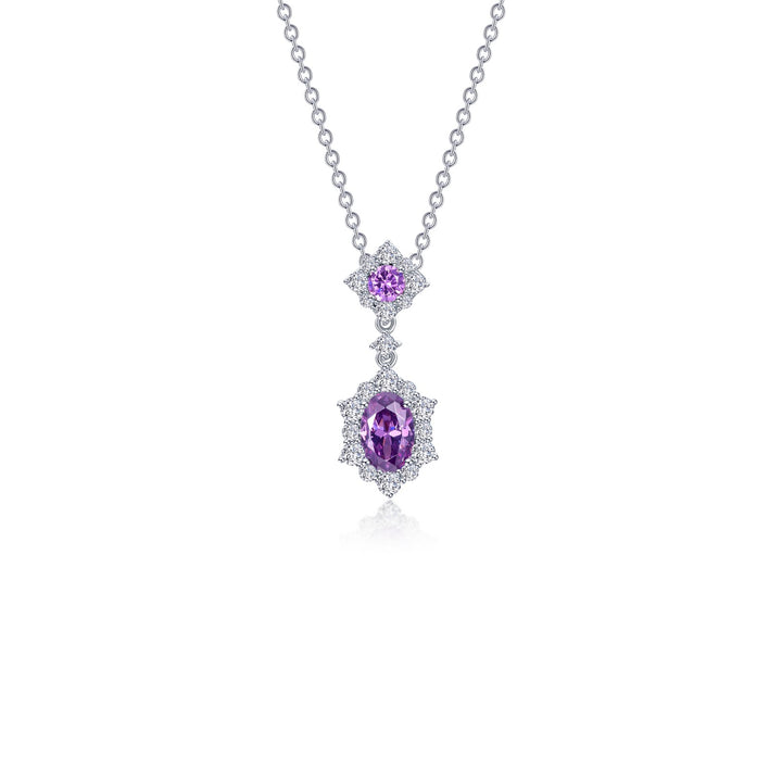 1.02 CTW Oval Halo Necklace