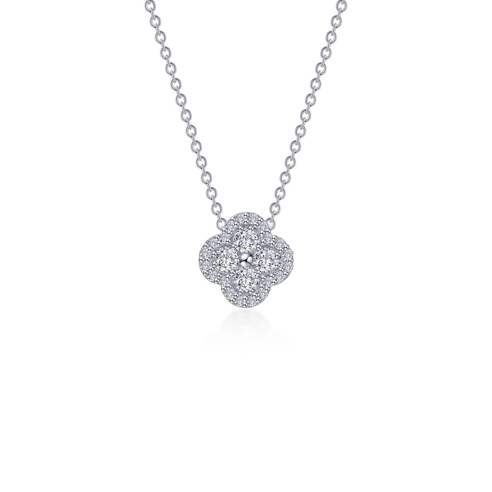 0.65 CTW Halo Necklace
