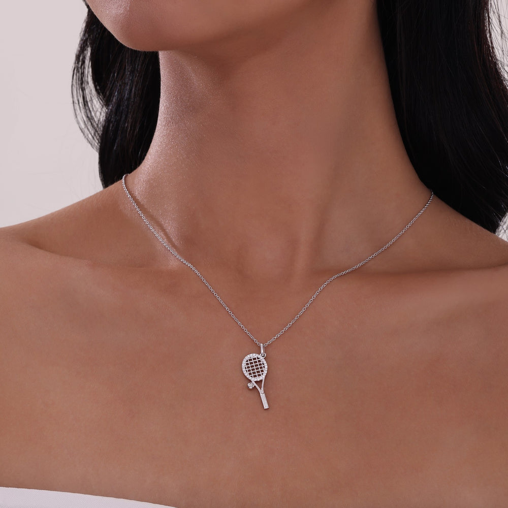 Tennis Racket Necklace