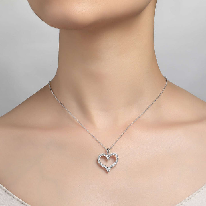 Open Heart Pendant Necklace