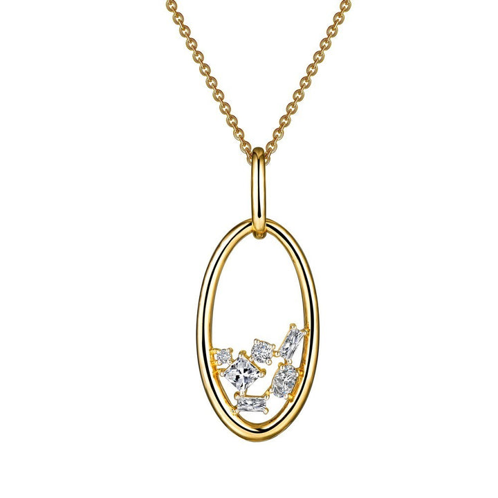 Open Oval Pendant Necklace
