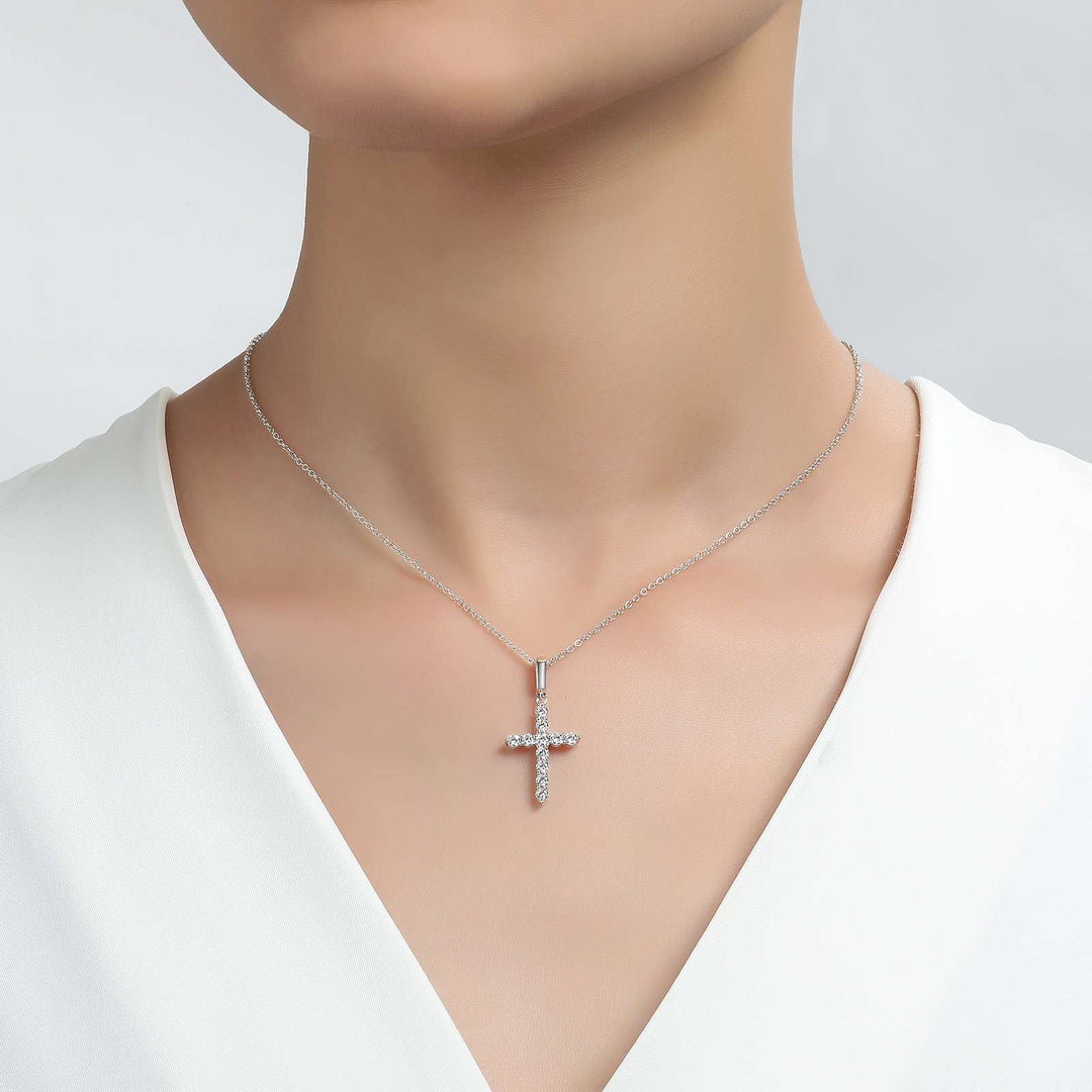 0.55 CTW Cross Pendant Necklace