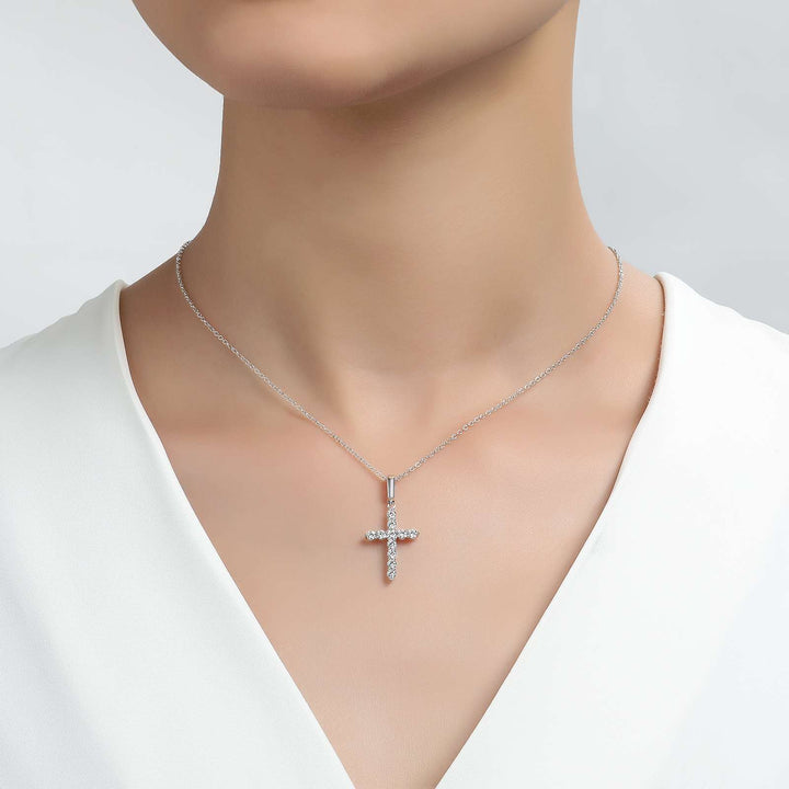 0.55 CTW Cross Pendant Necklace